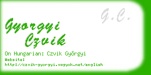 gyorgyi czvik business card