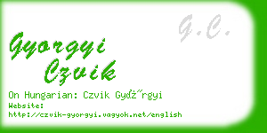 gyorgyi czvik business card